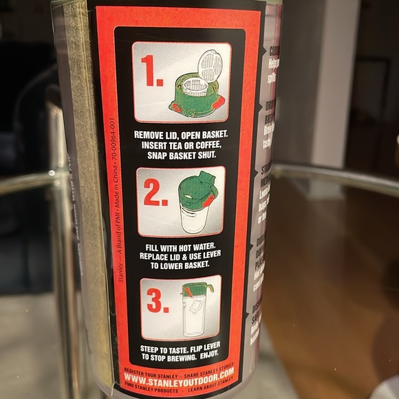 ☕️🫖NWT Rare Stanley Coffee & Tea Mug Tumbler 12 OZ with Drop Down Brewer - Picture 3 of 8